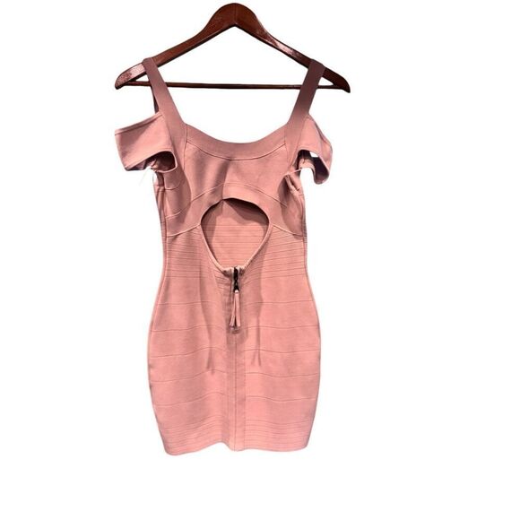 Guess Y2K blush pink bandage Mini dress sz M - Picture 5 of 6